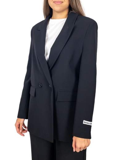 SO ALLURE Tailleur Pantalone Elegante Donna Con Blazer Doppiopetto In Twill