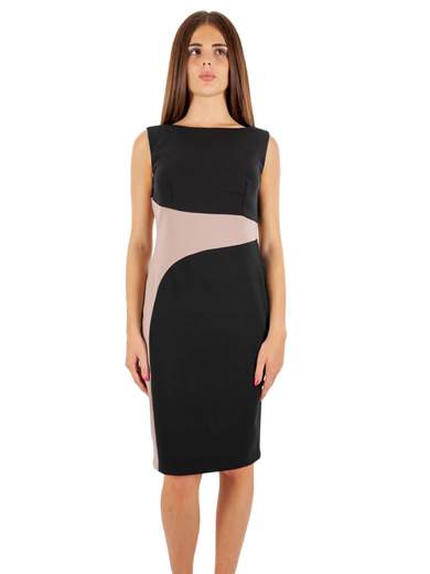 Tubino elegante donna curvy in crepe elasticizzato