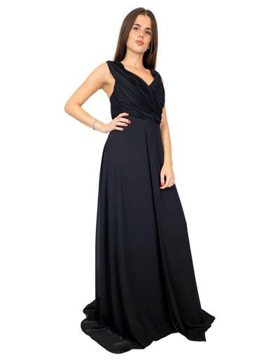 Vestito lungo elegante da sera curvy con spacco