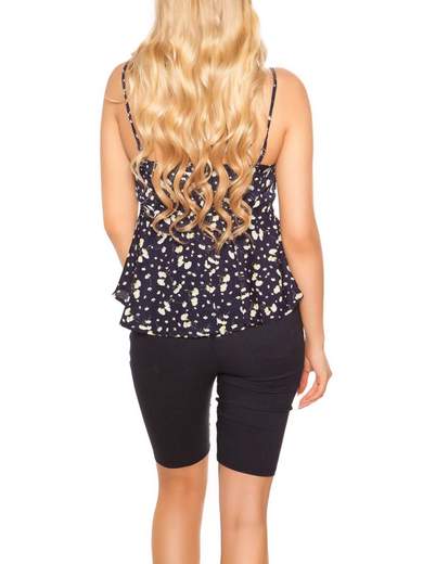 KOUCLA Top Scollatura A Cuore Corto Donna Per Ragazze Fiori Estivo