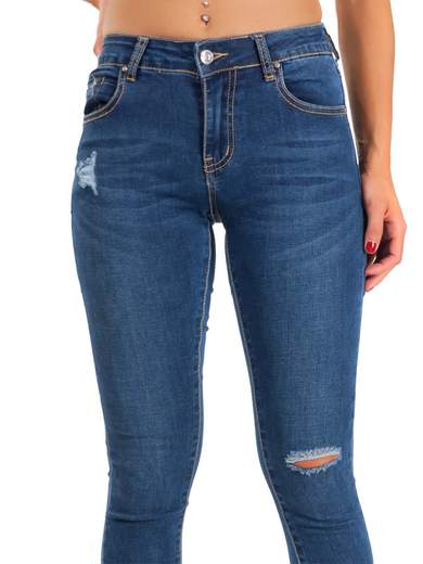 STRABELLO Jeans Strappati Donna Online Skinny Push Up Elasticizzati