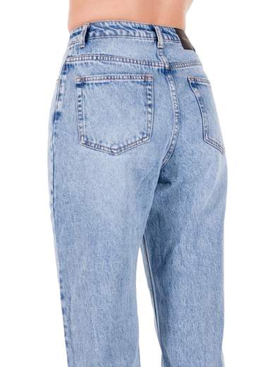 Jeans Boyfriend Donna Vita Alta Larghi Cropped Miss Bonbon