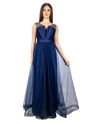 Bianca Brandi Abito Cerimonia Lungo Donna In Tulle Principessa Stile Impero