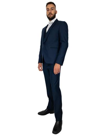 Abito cerimonia uomo Drop 8 con gilet slim fit giovanile