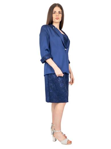 Sologioie Curvy Abito Da Cerimonia Per Signora Corto Elegante Curvy In Pizzo