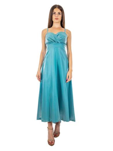 Vestito lungo elegante da cerimonia con spalline stile impero