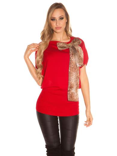 Maglia lunga con fiocco cucito a mano – Eleganza e comfort quotidiano