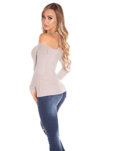 Maglia Spalle Scoperte Manica Lunga 0000in-7026