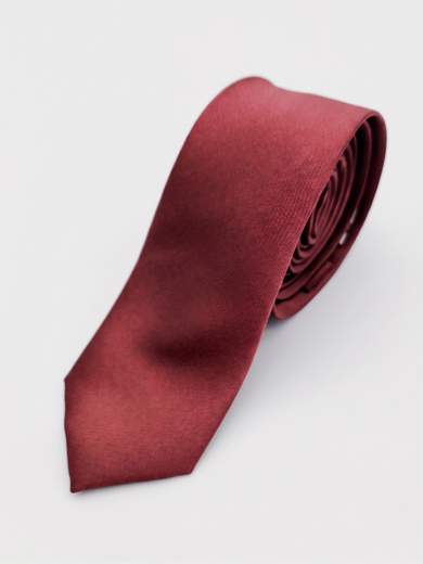 Pure Silk Solid Color Slim Tie 5 cm