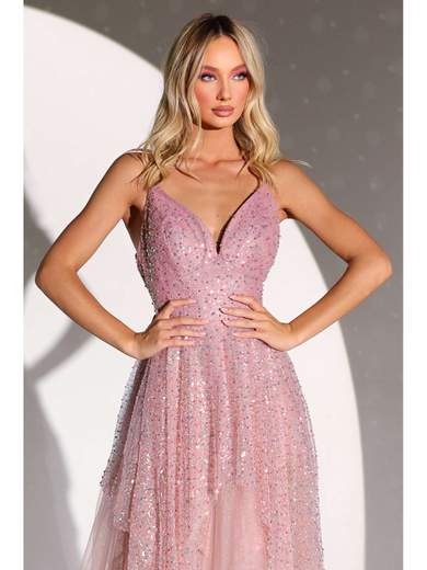 BIANCA BRANDI Vestito Diciottesimo Elegante Donna Lungo Cerimonia Con Paillettes