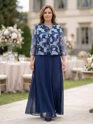 Peg Moda Abito lungo da cerimonia con giacca in tessuto fil coupé 532-FILCOUPE-220-OLIMPO