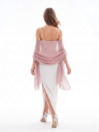 Stola in Chiffon da Cerimonia Tinta Unita Elegante