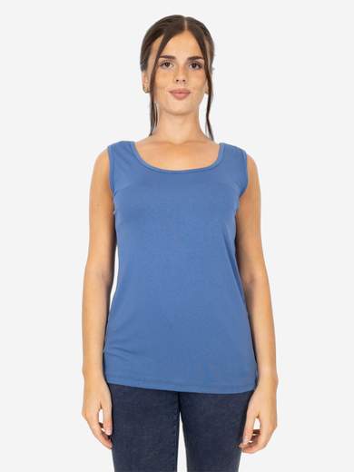 Canotta Donna Curvy Oversize a Spalla Larga in Viscosa Elasticizzata