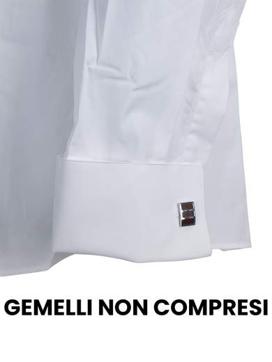 Camicia Cerimonia Collo Diplomatico Cotone Doppio Ritorto L11823
