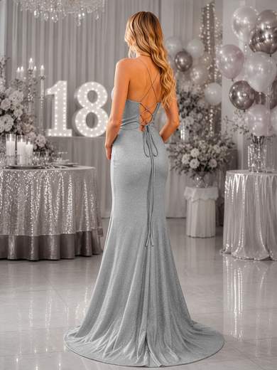 Glitter Mermaid Long Dress with Slit