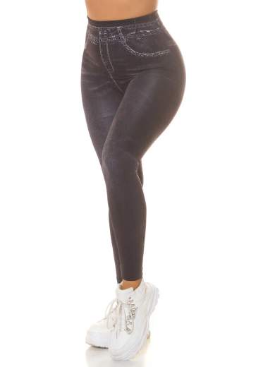 KOUCLA Jeggings basici sexy a vita alta in tessuto modellante 0000HL-1347