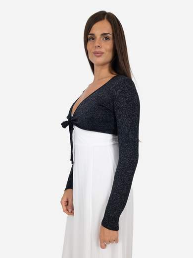 Minority Coprispalle cerimonia corto nero glitterato N3-8377C