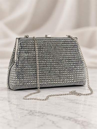 Turbo Bags Clutch Gioiello Argento con Strass MD2539-ARGENTO
