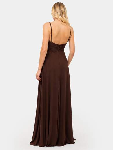 Abito lungo da cerimonia elegante in georgette