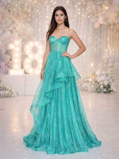 Elegant Glitter Princess 18th Birthday Dress