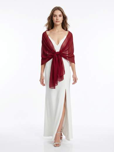 Elegant Solid Color Chiffon Ceremony Stole