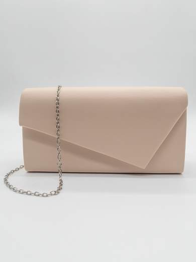 Pochette da cerimonia elegante nude con chiusura a calamita