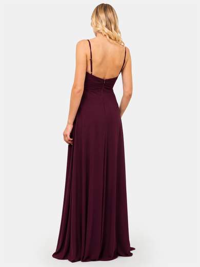 Abito lungo da cerimonia elegante in georgette