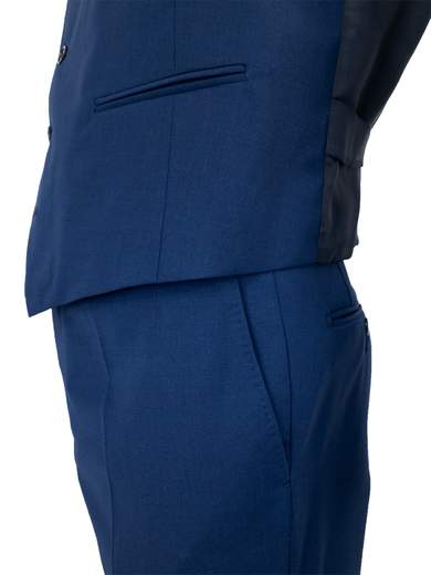 Men's Three-Piece Light Blue Cool Wool Suit ELE10139-D4