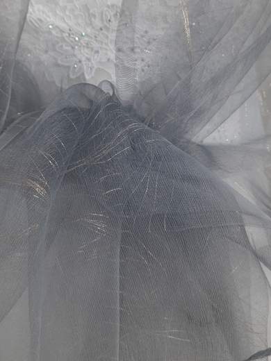 Stola da Cerimonia in Tulle con Fili Glitterati