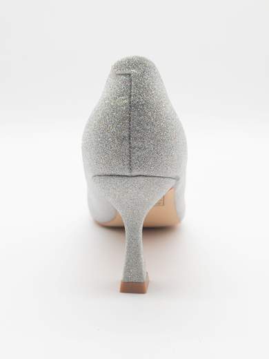 Décolleté Argento Glitterato con Tacco 7,5 cm