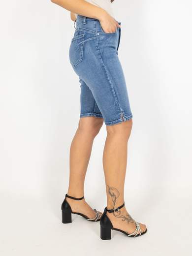 Bermuda Jeans Donna Curvy Push Up Vita Alta Elasticizzati SUP02-CY85