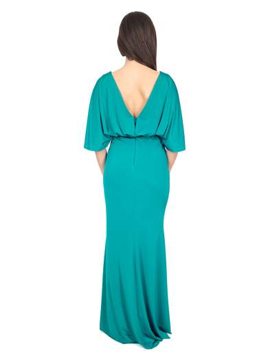 BIANCA BRANDI Abito Lungo Cerimonia Elegante Donna Stile Impero Con Spacco