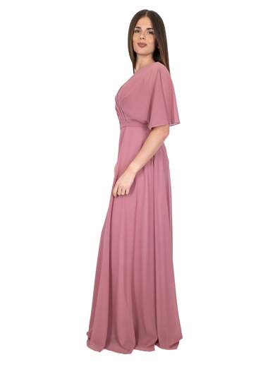 Bianca Brandi Abito Lungo Cerimonia Elegante Stile Impero con Stola 28847