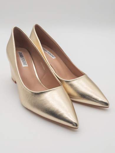 Décolleté Oro a Punta con Tacco Largo e alto 6,5 cm