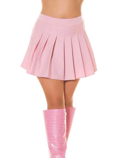 Minigonna pantaloncino sexy a vita alta con pieghe a scatola