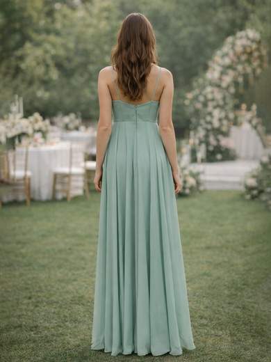 Elegant long georgette evening dress
