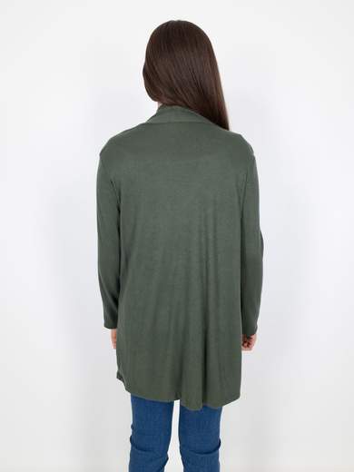 Cardigan Donna Lungo Curvy Senza Bottoni