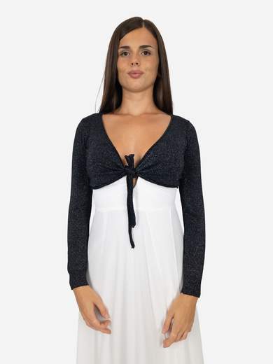 Minority Coprispalle cerimonia corto in maglia glitterata N3-8377B