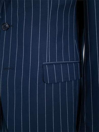 Men's Blue Pinstripe Comfort Stretch Drop 7 Suit