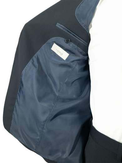 Men's 4-Season Dark Blue Drop 4 Suit in Stretch Wool ELE10212-D4
