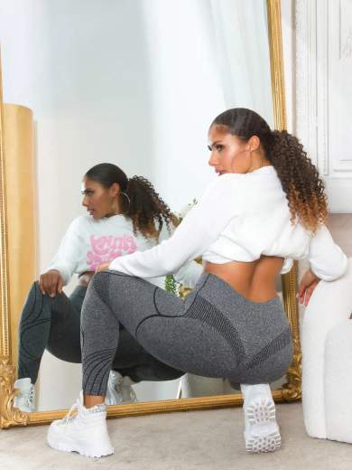 KOUCLA Leggings Modellanti a Vita Alta con Scrunch 0000HL-1367