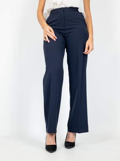 Pantaloni A Palazzo Eleganti Vita Alta Donna In Tessuto Tecnico