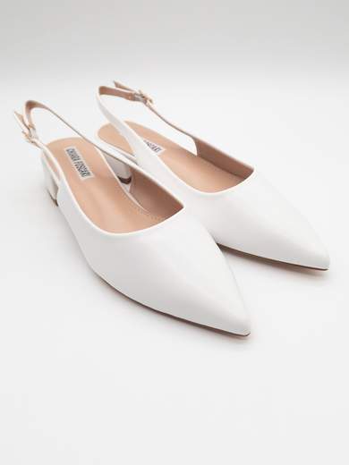 Chiara Foscari Décolleté bianche da sposa con tacco basso 3,5 cm A31-3118-BIANCO