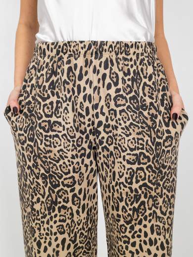 Susy Star Pantalone Curvy con Stampa Animalier e Vestibilità Comoda ST50123