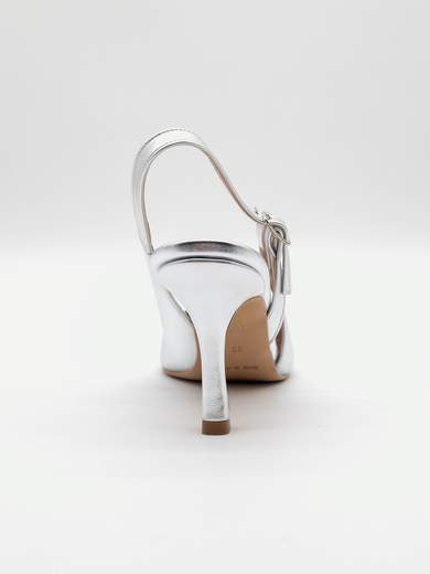 Silver Ceremony Slingback with Double Buckle BC7334-ARGENTO