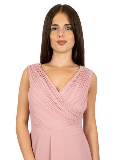 Vestito cerimonia lungo stile impero con spacco taglie curvy