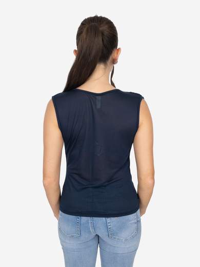 Canotta con scollo morbido e drappeggio - 100% TENCEL
