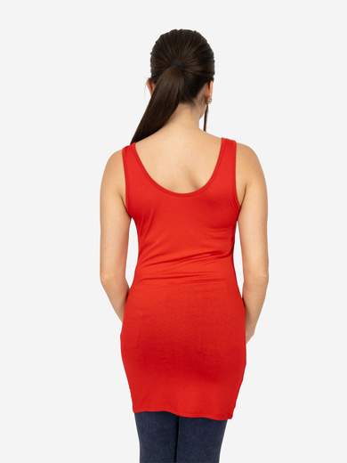 Women's Long Slim Fit Tank Top – Basic Stretch Viscose Model