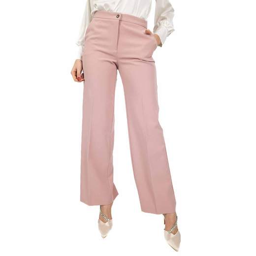 Pantaloni a Palazzo Eleganti Stile Raffinato per Donne con Vita Alta