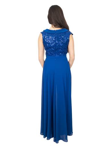 JEAN CRYÒ Tuta Elegante da Cerimonia con Paillettes e Chiffon 35410